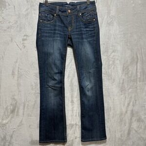 Vigoss Studio Women's Jeans Sz 1/2 26 Straight Denim Low Rise Double Back Pocket